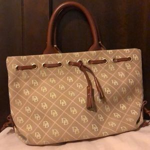 Dooney & Burke Small Signature Tulip Tassel Tote